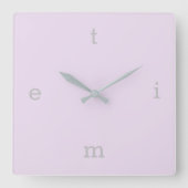 TIME文字 スクエア壁時計 (正面)