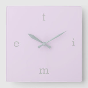 TIME文字 スクエア壁時計