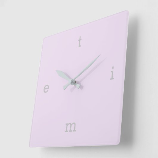TIME文字 スクエア壁時計 (傾斜)