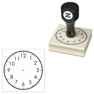 Time 学 Analog Watch Clock Kidsを教える ラバースタンプ