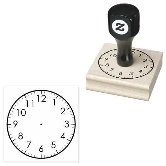 Time 学 Analog Watch Clock Kidsを教える ラバースタンプ (押印)