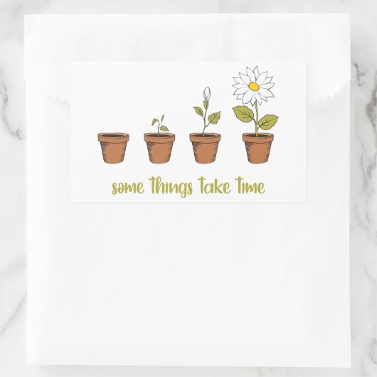 Time 長方形シール (バッグ)