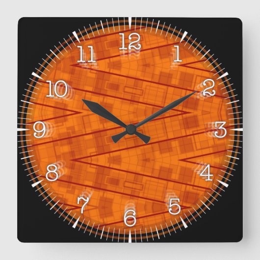 Time and illustrated art on your wall. スクエア壁時計 (正面)