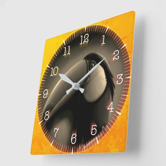 Time and illustrated art on your wall. スクエア壁時計 (傾斜)