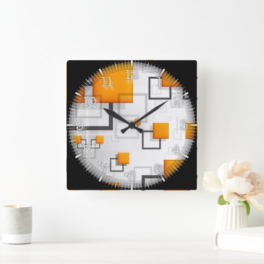 Time and illustrated art on your wall. スクエア壁時計 (ホーム)