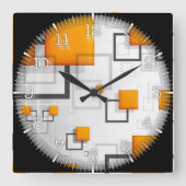 Time and illustrated art on your wall. スクエア壁時計 (正面)