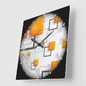 Time and illustrated art on your wall. スクエア壁時計 (傾斜)
