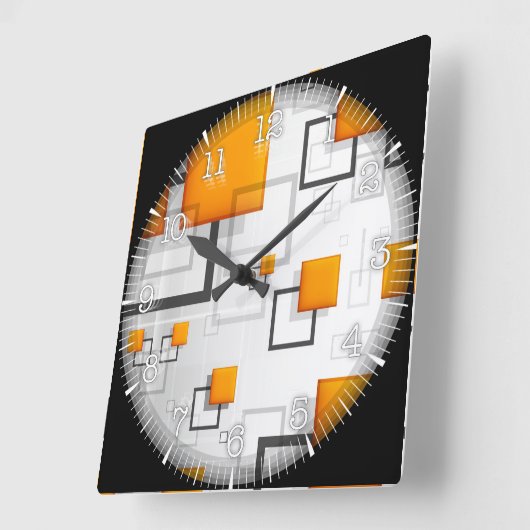 Time and illustrated art on your wall. スクエア壁時計 (傾斜)
