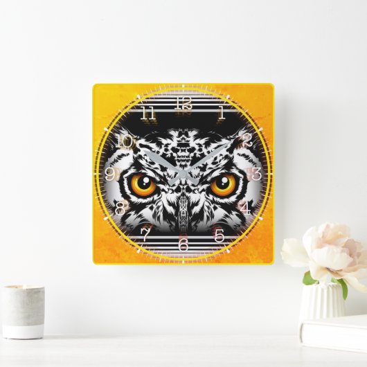 Time and illustrated art on your wall. スクエア壁時計 (ホーム)