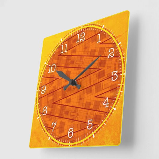 Time and illustrated art on your wall. スクエア壁時計 (傾斜)