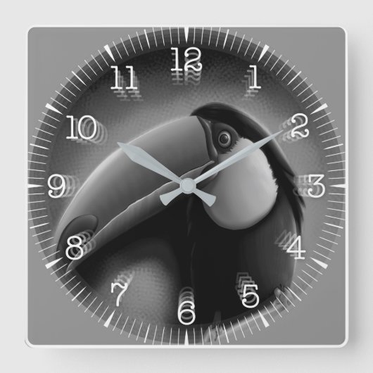 Time and illustrated art on your wall. スクエア壁時計 (正面)