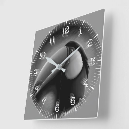 Time and illustrated art on your wall. スクエア壁時計 (傾斜)