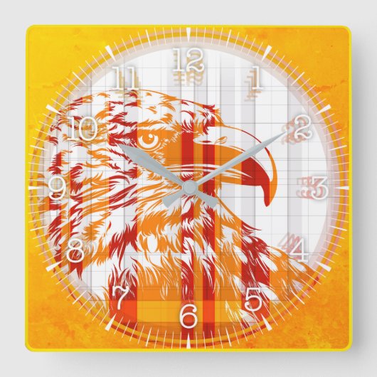 Time and illustrated art on your wall. スクエア壁時計 (正面)