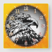 Time and illustrated art on your wall. スクエア壁時計 (正面)