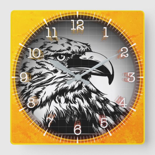 Time and illustrated art on your wall. スクエア壁時計 (正面)