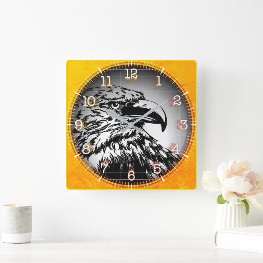 Time and illustrated art on your wall. スクエア壁時計 (ホーム)