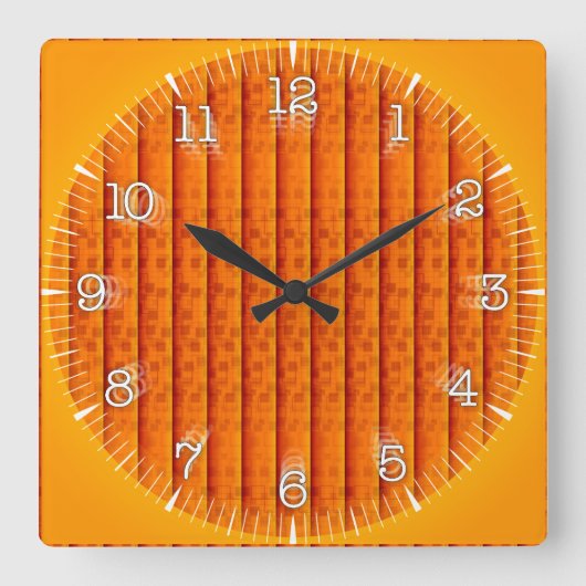 Time and illustrated art on your wall. スクエア壁時計 (正面)