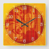 Time and illustrated art on your wall. スクエア壁時計 (正面)