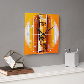 Time and illustrated art on your wall. スクエア壁時計