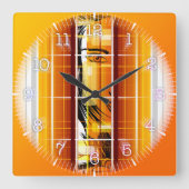 Time and illustrated art on your wall. スクエア壁時計 (正面)