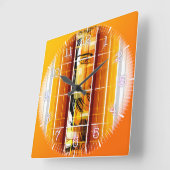 Time and illustrated art on your wall. スクエア壁時計 (傾斜)