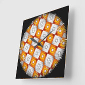 Time and illustrated art on your wall. スクエア壁時計 (傾斜)