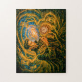 Time-bending mage in enchanted oil painting ジグソーパズル (縦)