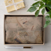 Time Clocksコラージュシティデコページティッシュペーパー 薄葉紙 (ギフト)