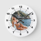 TIME! ⏰ Custom Wall Clock – Add Your Design ラウンド壁時計 (正面)