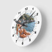 TIME! ⏰ Custom Wall Clock – Add Your Design ラウンド壁時計 (傾斜)
