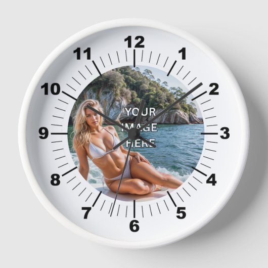 TIME! ⏰ Custom Wall Clock – Add Your Design 壁時計 (正面)