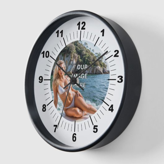 TIME! ⏰ Custom Wall Clock – Add Your Design 壁時計 (傾斜)
