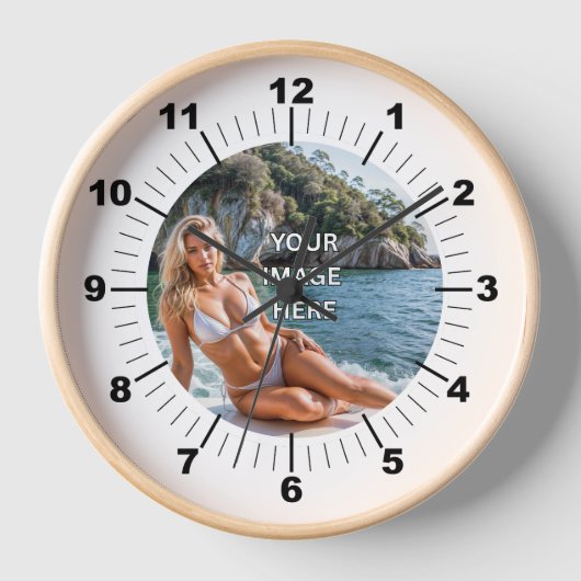 TIME! ⏰ Custom Wall Clock – Add Your Design 壁時計 (正面)