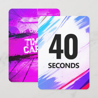 Time Fitness Card with Purple Backing セーブザデート