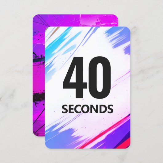 Time Fitness Card with Purple Backing セーブザデート (正面/裏面)