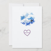 Time Flies, Airplane Bear 1st Birthday 招待状 (裏面)