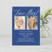 Time Flies EDITABLE COLOR Graduation Invitation 招待状 (スタンド正面)