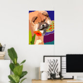 TIME FOR春ARTdeco Chow ポスター (ホームオフィス)