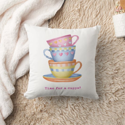 Time for a cuppa cushion クッション (ブランケット)