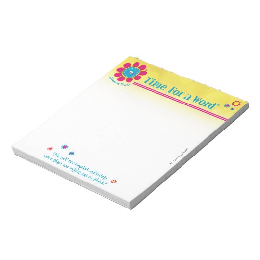 "Time for a Word," Ephesians 3:20, Notepad ノートパッド (回転)