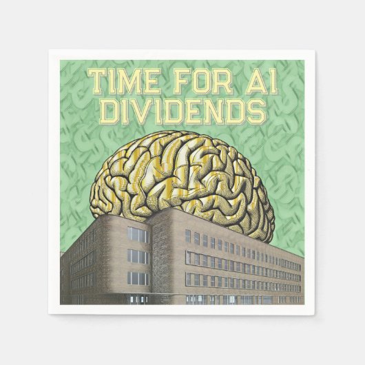 Time For AI Dividends スタンダードカクテルナプキン (正面)