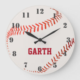 Time For Baseball Large Clock ラージ壁時計