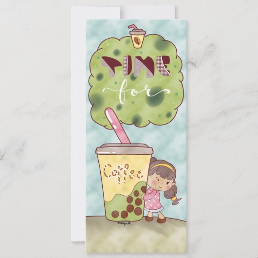 Time for Coffeeかわいいブックマークイラストレーション