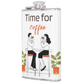 Time for Coffee Cute Couple Illustratio Mug, 15 oz フラスク (左)