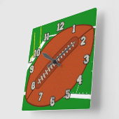 Time for Football Screwball Graphics スクエア壁時計 (傾斜)