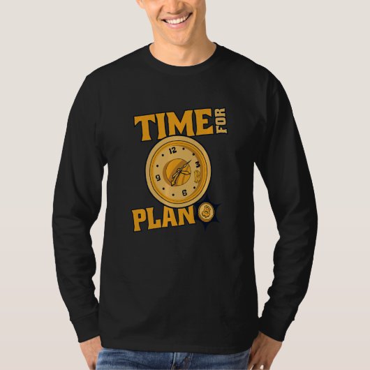 Time For Plan Bitcoin Cryptocurrency Blockchain Bi Tシャツ (正面)
