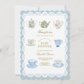 Time for tea Baby Shower Invitation 招待状 (正面)