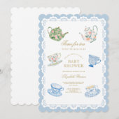 Time for tea Baby Shower Invitation 招待状 (正面/裏面)