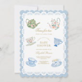 Time for tea Baby Shower Invitation 招待状 (正面)