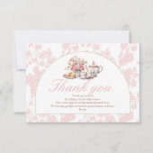 Time for Tea Baby Shower Thank You サンキューカード (正面)